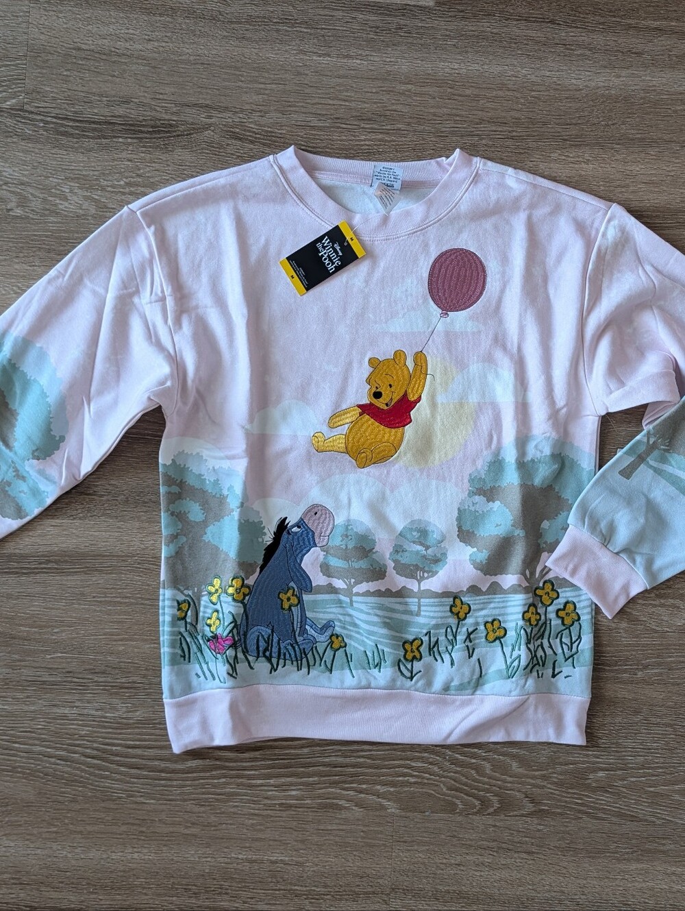 NWT Disney Winnie the Pooh Eeyore Embroidered Sweatshirt | Medium | Nostalgia